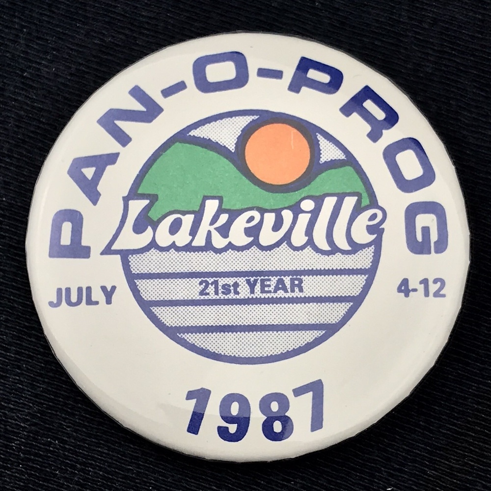 Pan-O-Prog Lakeville 1987 Vintage 80s Pin Button Pinback